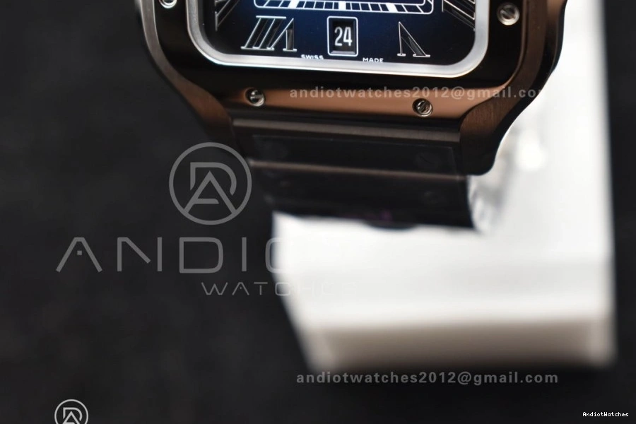 BVF V SS Blue Dial SmartLinks on 9015 de Colorful 1047 Santos 1:1 Cartier MIYOTA Edition SS Best 40mm Bracelet 1005